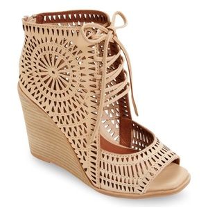 Jeffery Campbell Rayos Perforated Wedge Sandal